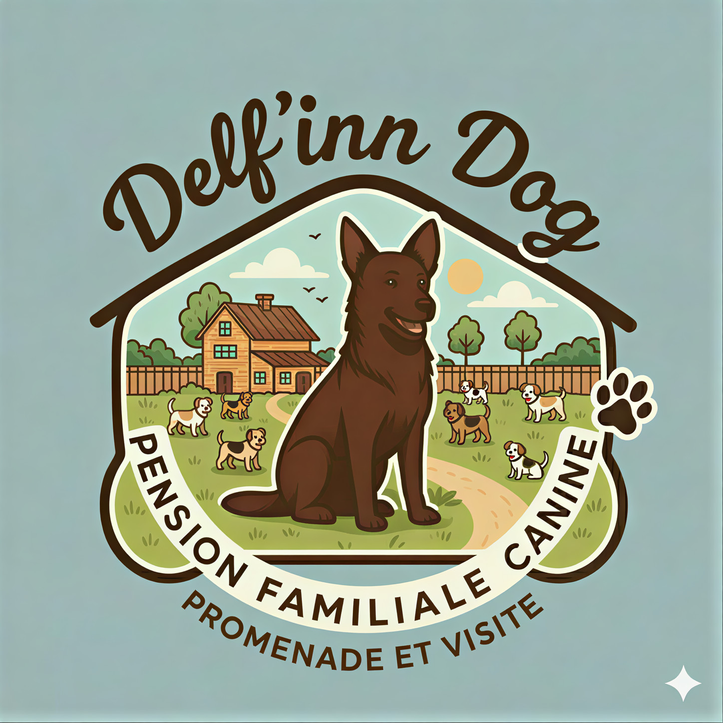 Delf'Inn Dog Logo